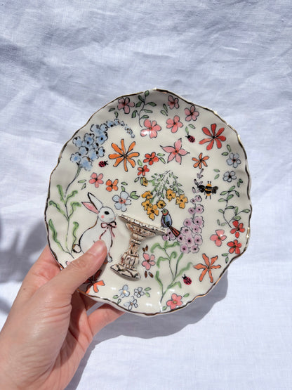 Fairy Garden 🧚‍♀️🐰 💐🦜✨14k Gold Lustre Item ✨