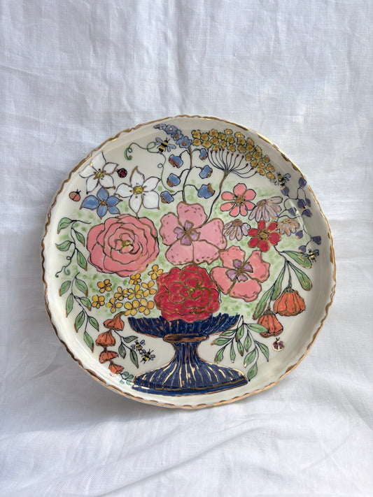 Sunday Morning Plate ✨14k Gold Lustre Item ✨