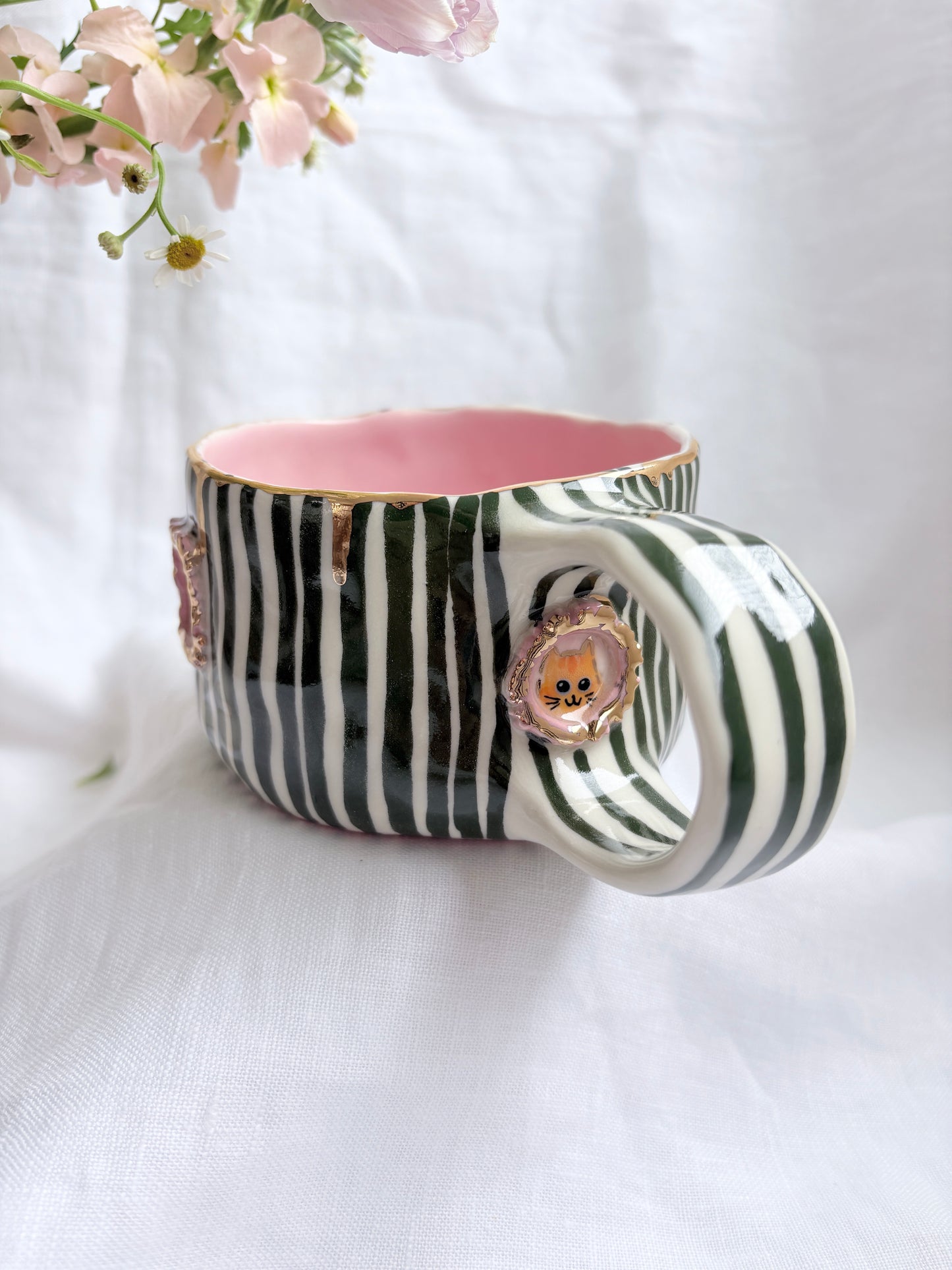 Candy Stripes Pet Gallery  🖼️ 💚 ✨14k Gold Lustre Item ✨