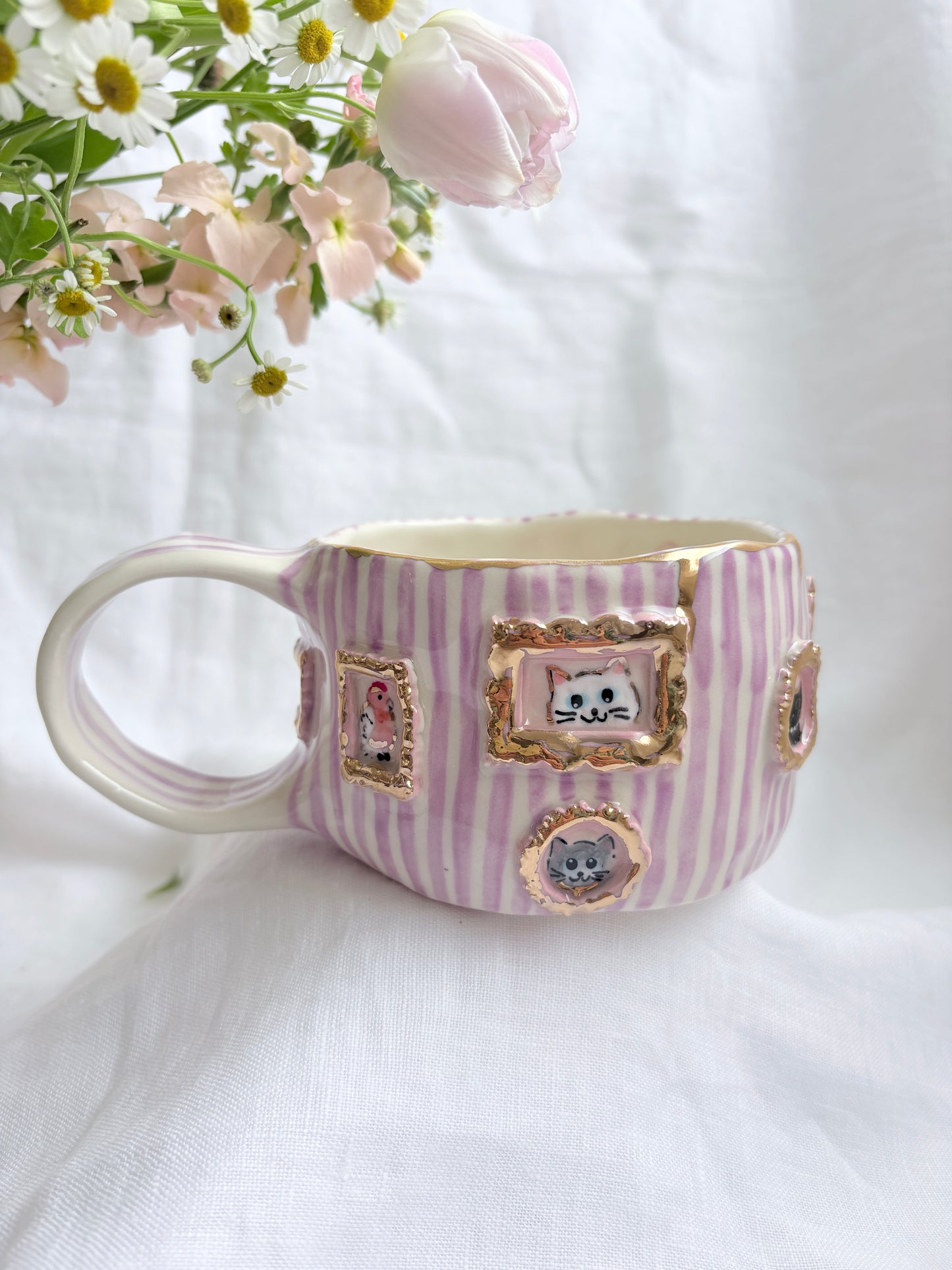 Candy Stripes Pet Gallery  🖼️ 💜 ✨14k Gold Lustre Item ✨