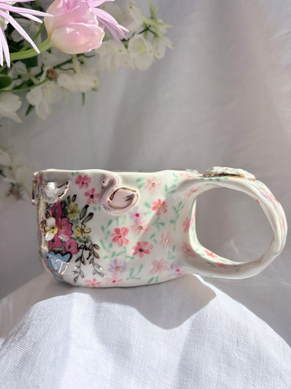 Sunday Morning 🧚‍♀️ 💐 Charm Mug ✨14k Gold Lustre Item ✨