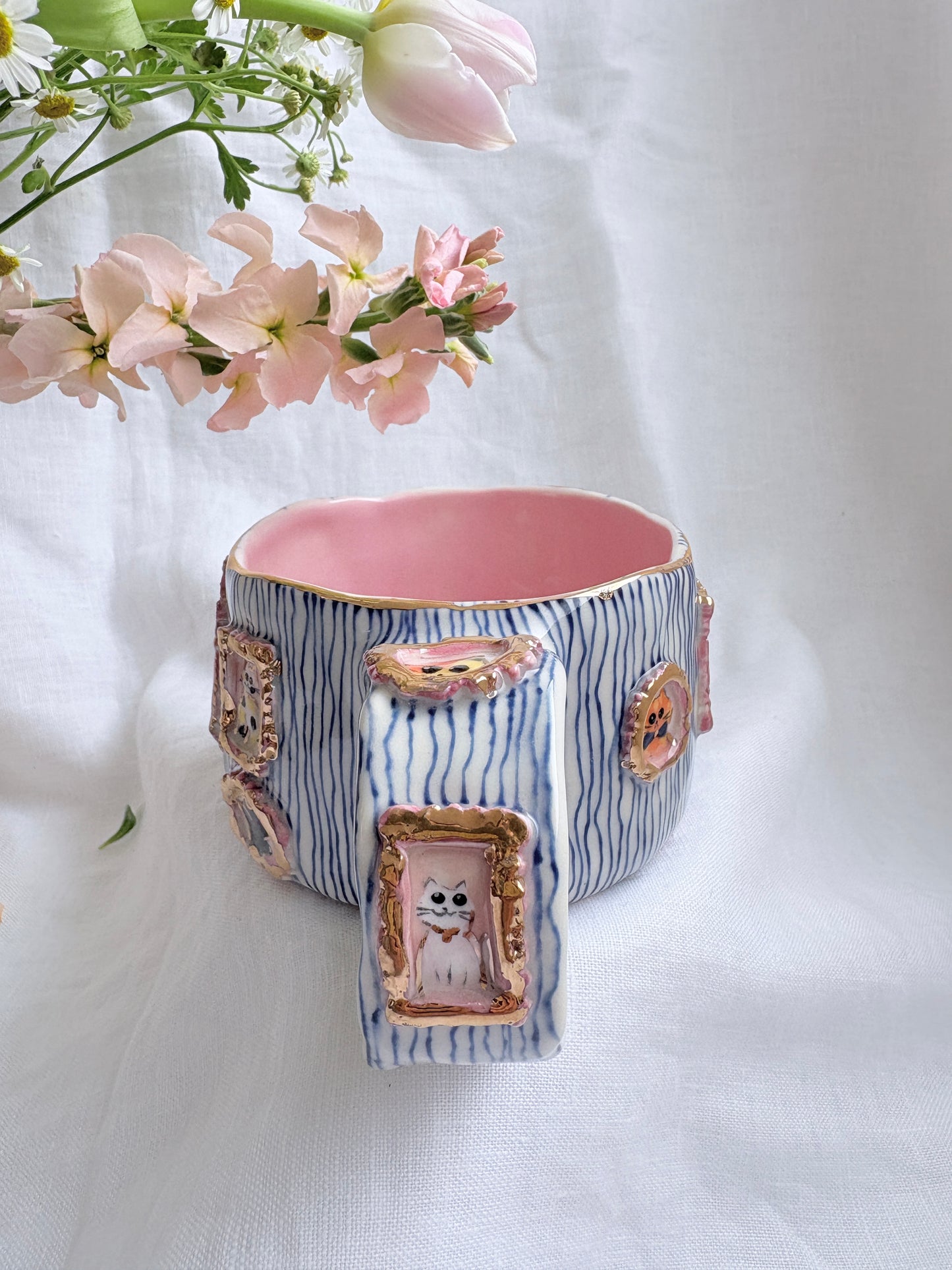 Candy Stripes Pet Gallery  🖼️ 💙 ✨14k Gold Lustre Item ✨