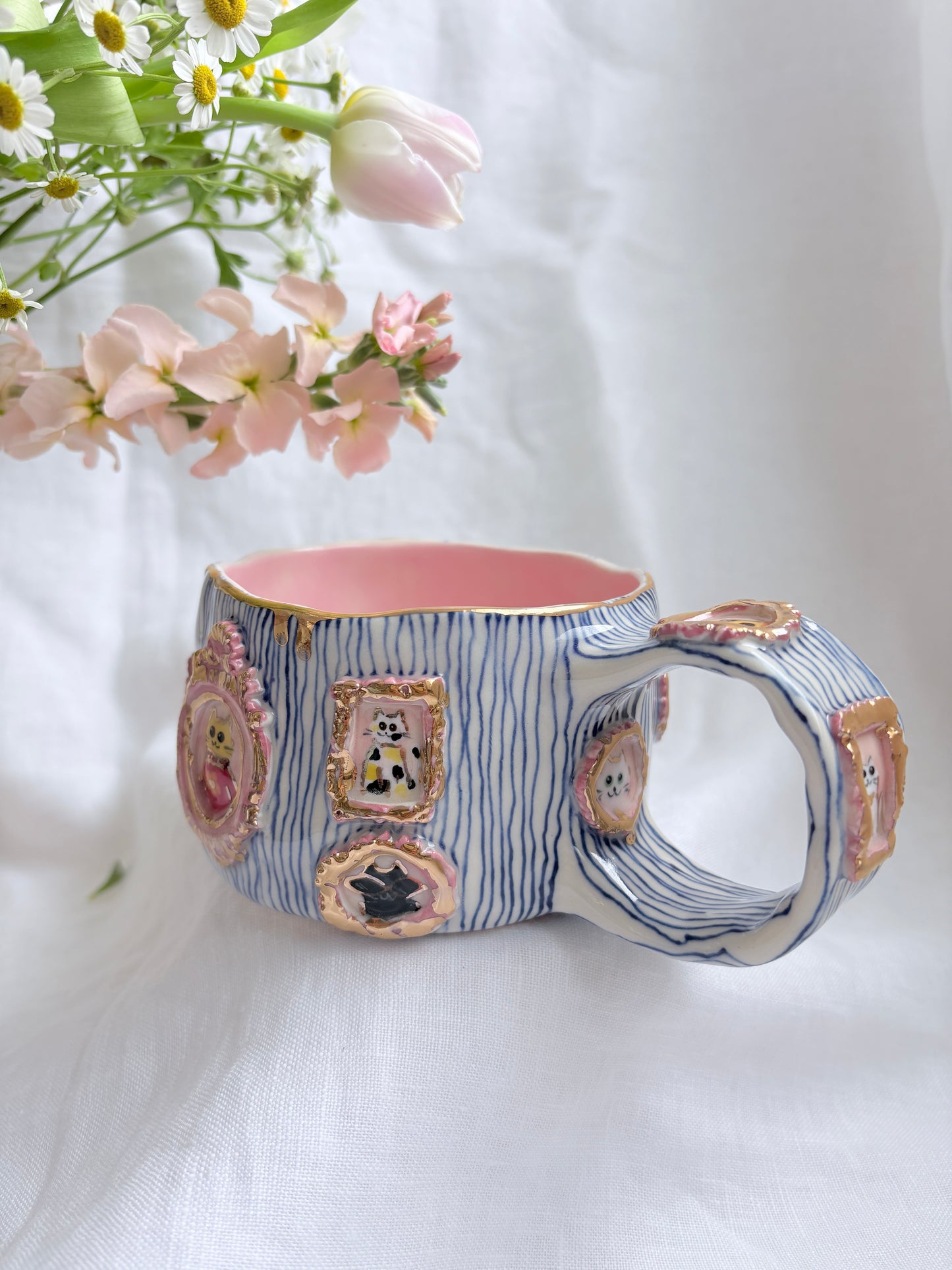 Candy Stripes Pet Gallery  🖼️ 💙 ✨14k Gold Lustre Item ✨