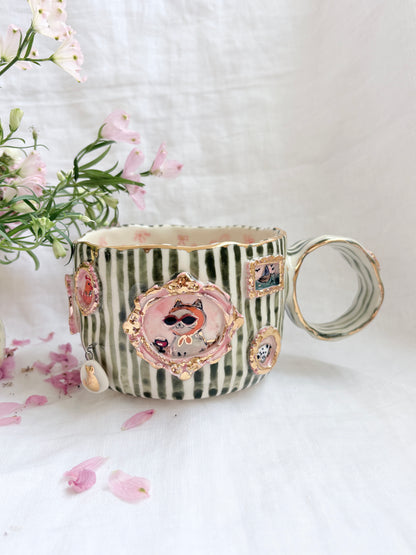 Candy Stripes Pet Gallery  🖼️ 💚 ✨14k Gold Lustre Item ✨