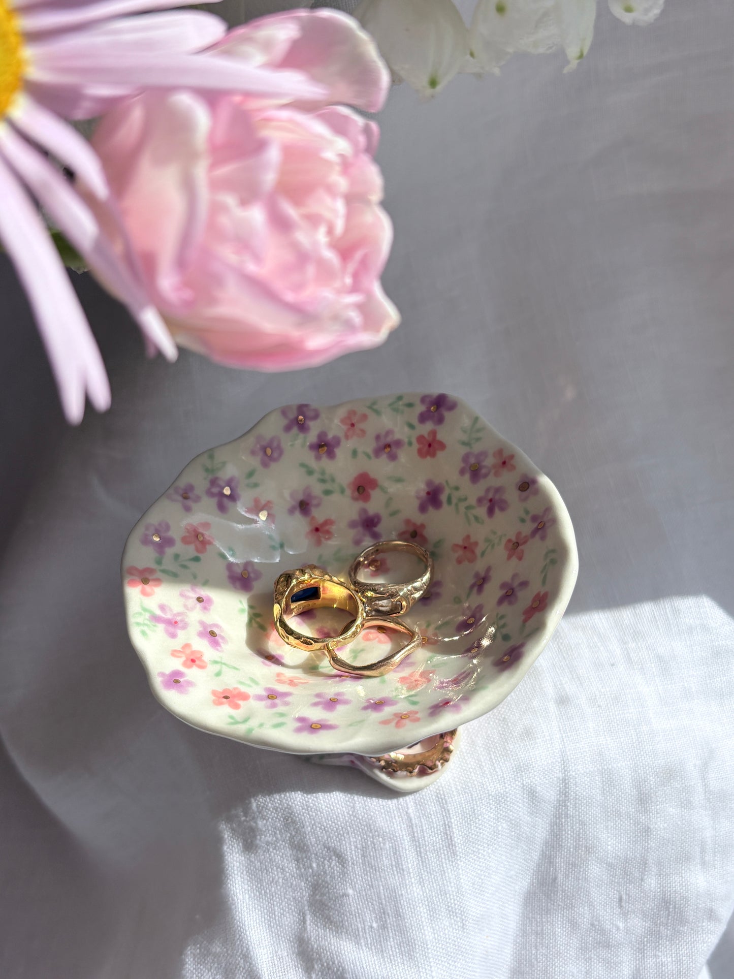 On the farm Ring Dish ✨14k Gold Lustre Item ✨