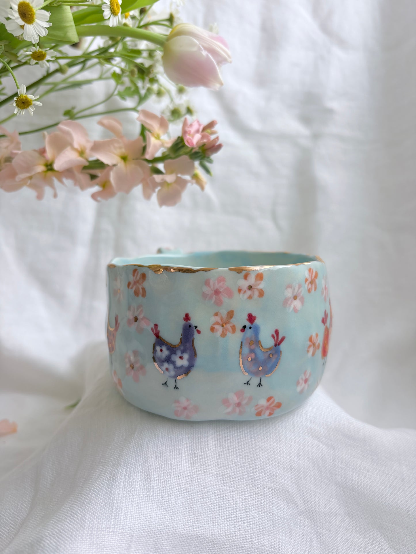 Sunday Morning 💐🐓✨14k Gold Lustre Item ✨