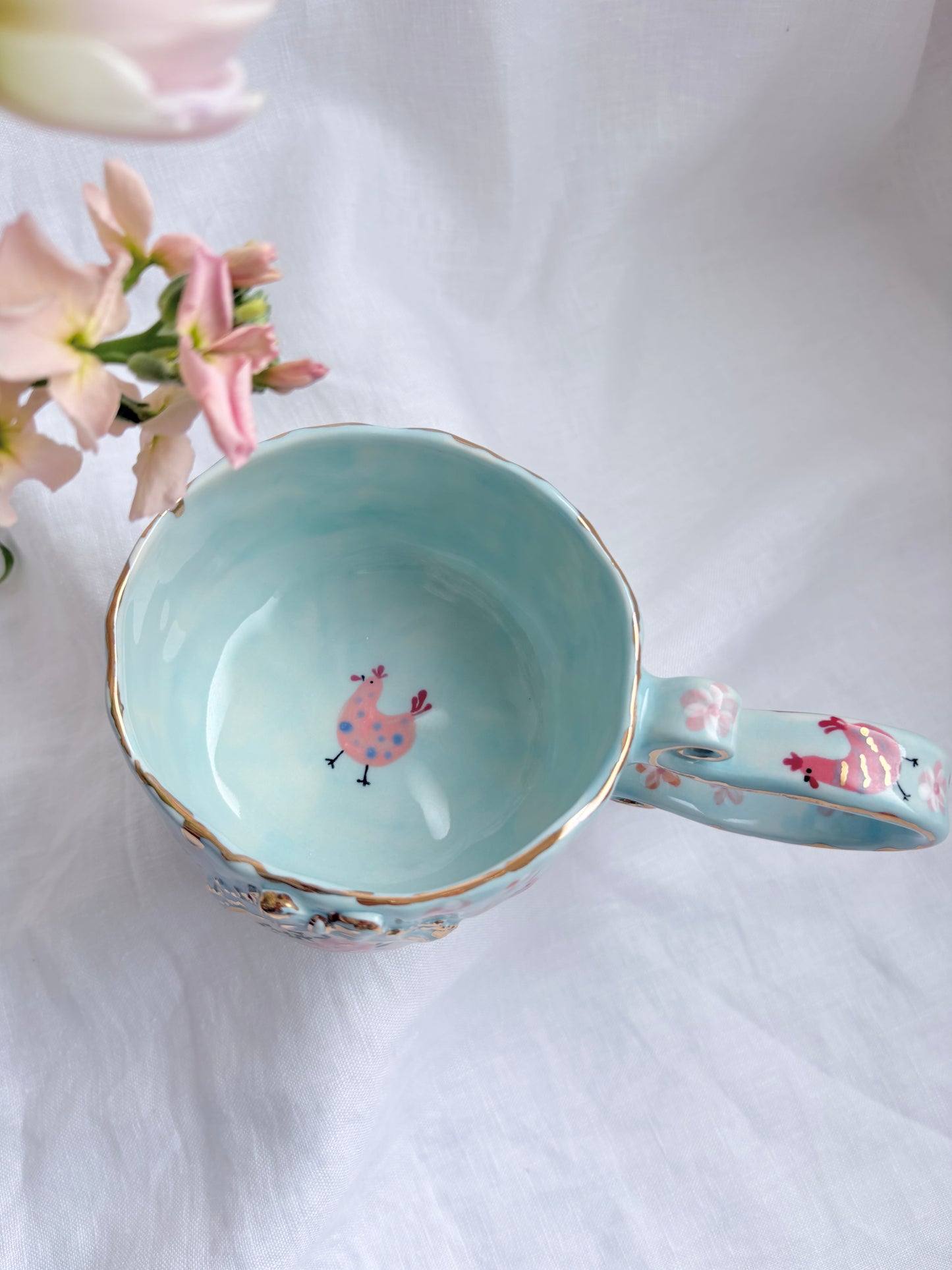 Sunday Morning 💐🐓✨14k Gold Lustre Item ✨