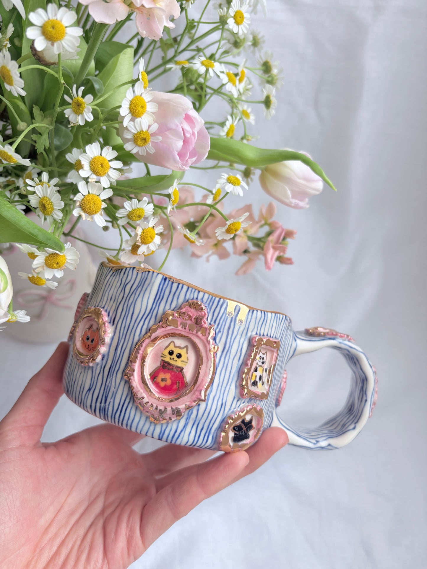 Candy Stripes Pet Gallery  🖼️ 💙 ✨14k Gold Lustre Item ✨