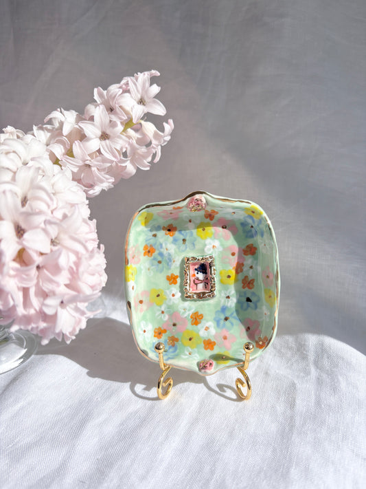 Fairy Goose Ring DIsh 🦆 🎀 ✨14k Gold Lustre Item ✨