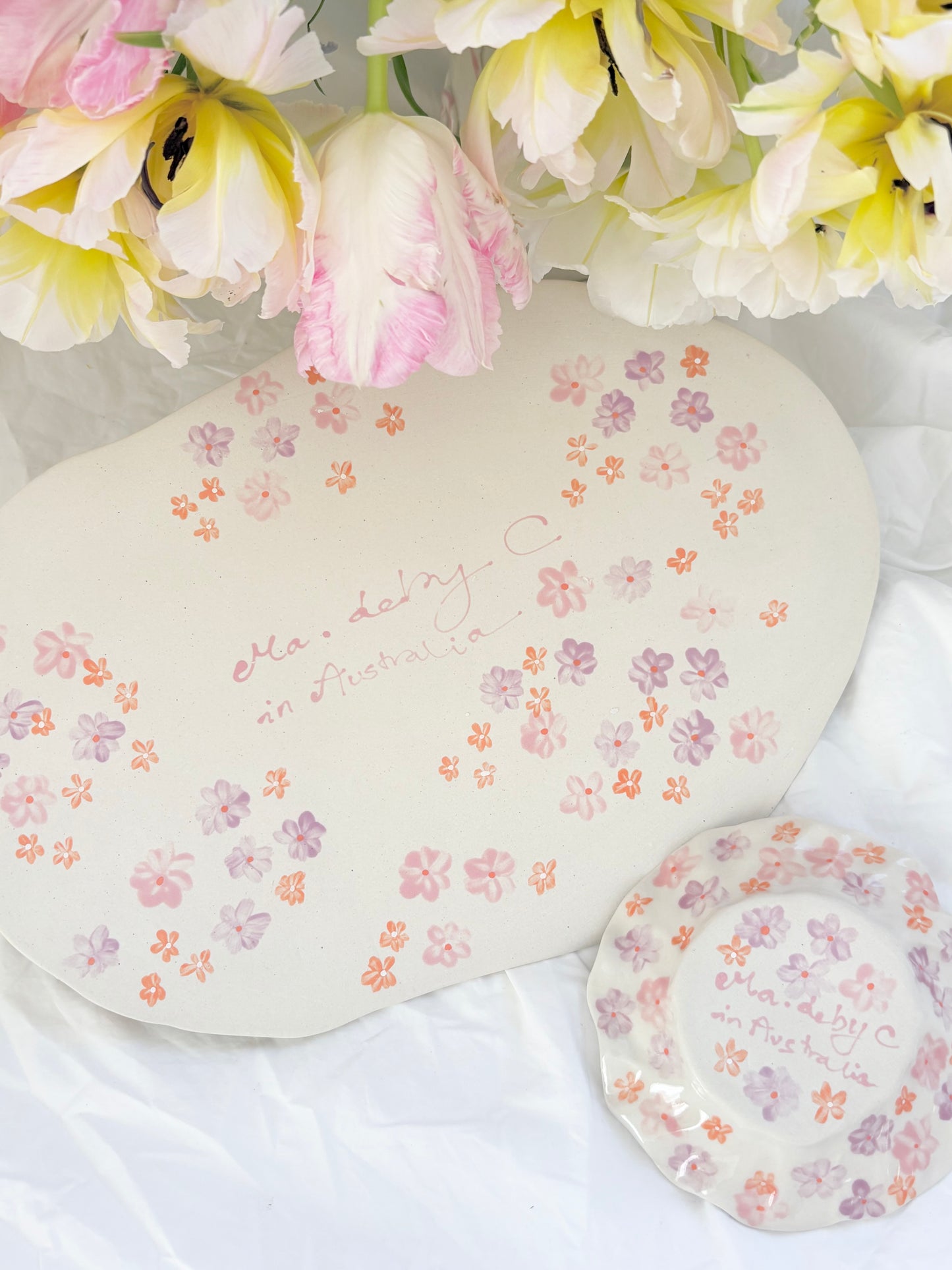 Pet Gallery Platter and Olive Plate Set ✨14k Gold Lustre Item ✨