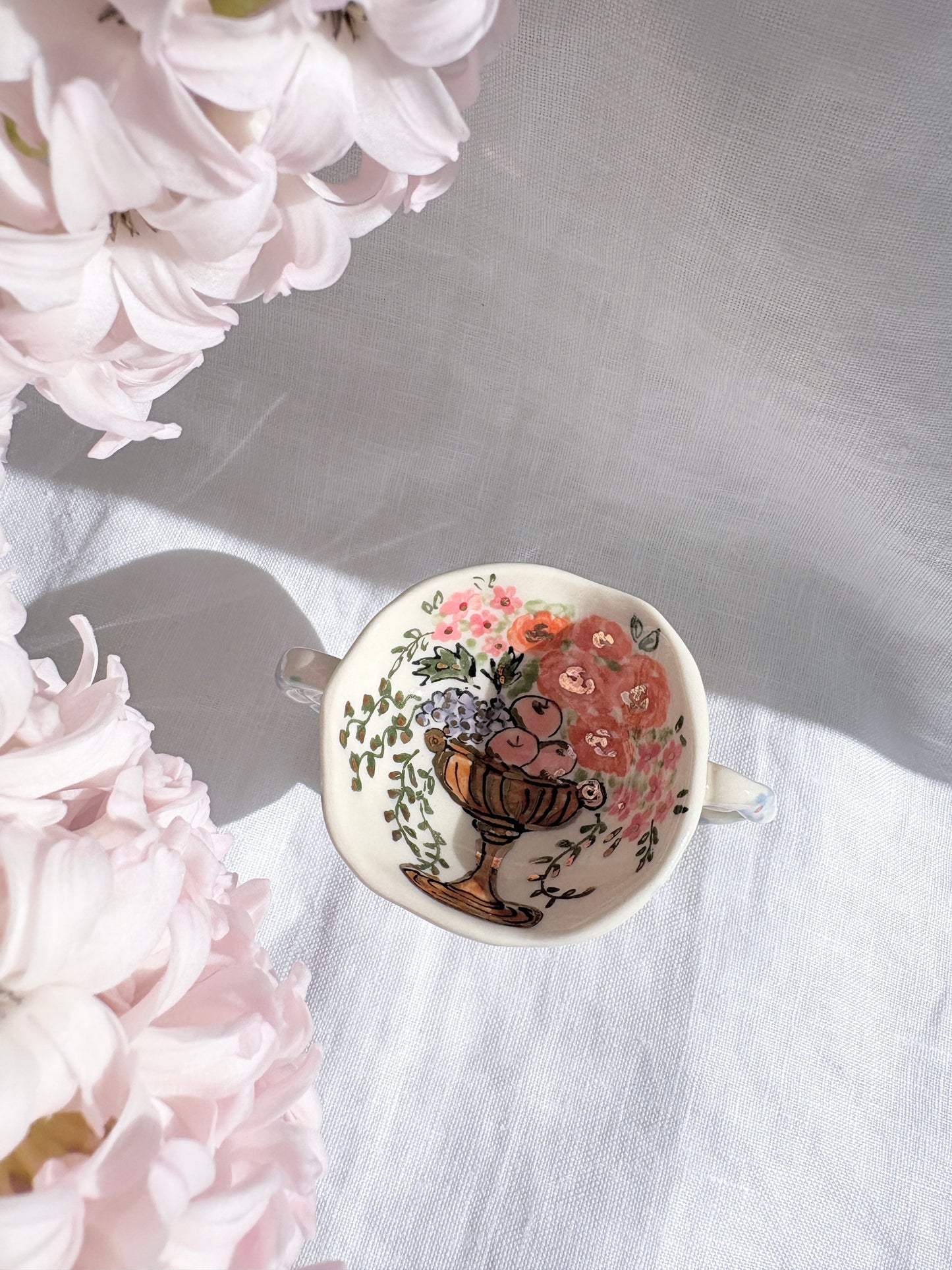 Sunday Morning mini Ring Dish✨14k Gold Lustre Item ✨