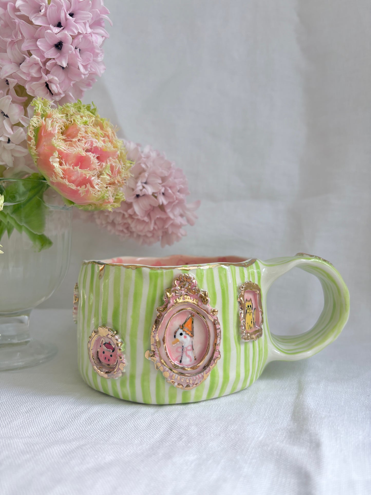 Candy Stripes Pet Gallery  🖼️ 💚 ✨14k Gold Lustre Item ✨