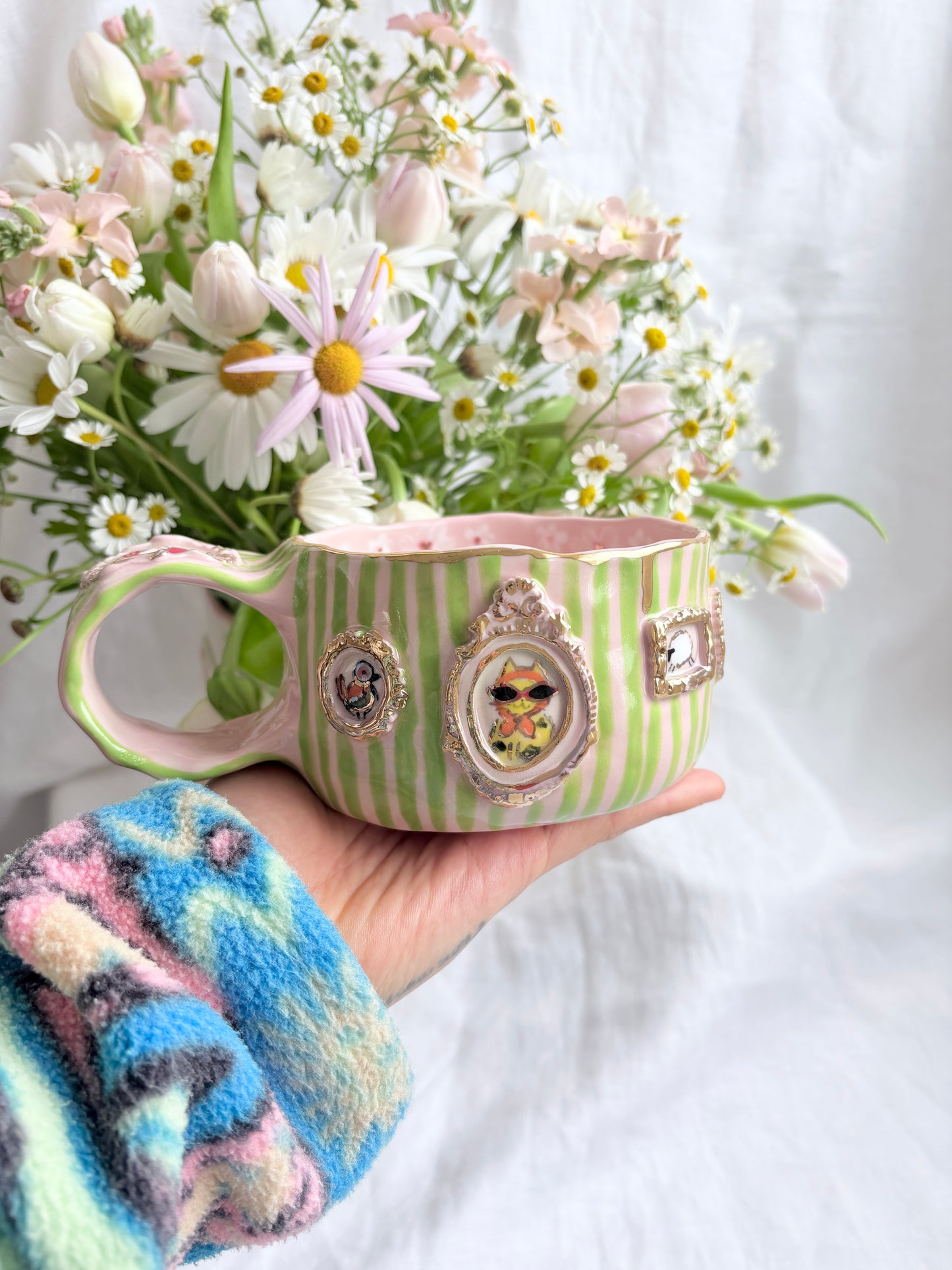 Candy Stripes Pet Gallery  🖼️ 💚 ✨14k Gold Lustre Item ✨