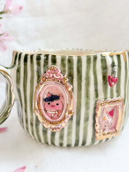 Candy Stripes Pet Gallery  🖼️ 💚 ✨14k Gold Lustre Item ✨