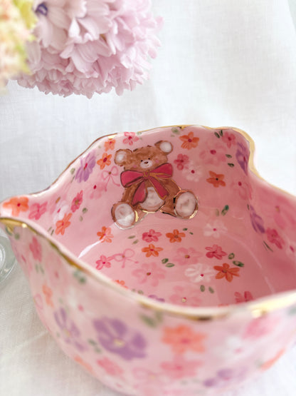 14k Gold Lustre Matcha Bowl 🎀 🧸Honey Bear