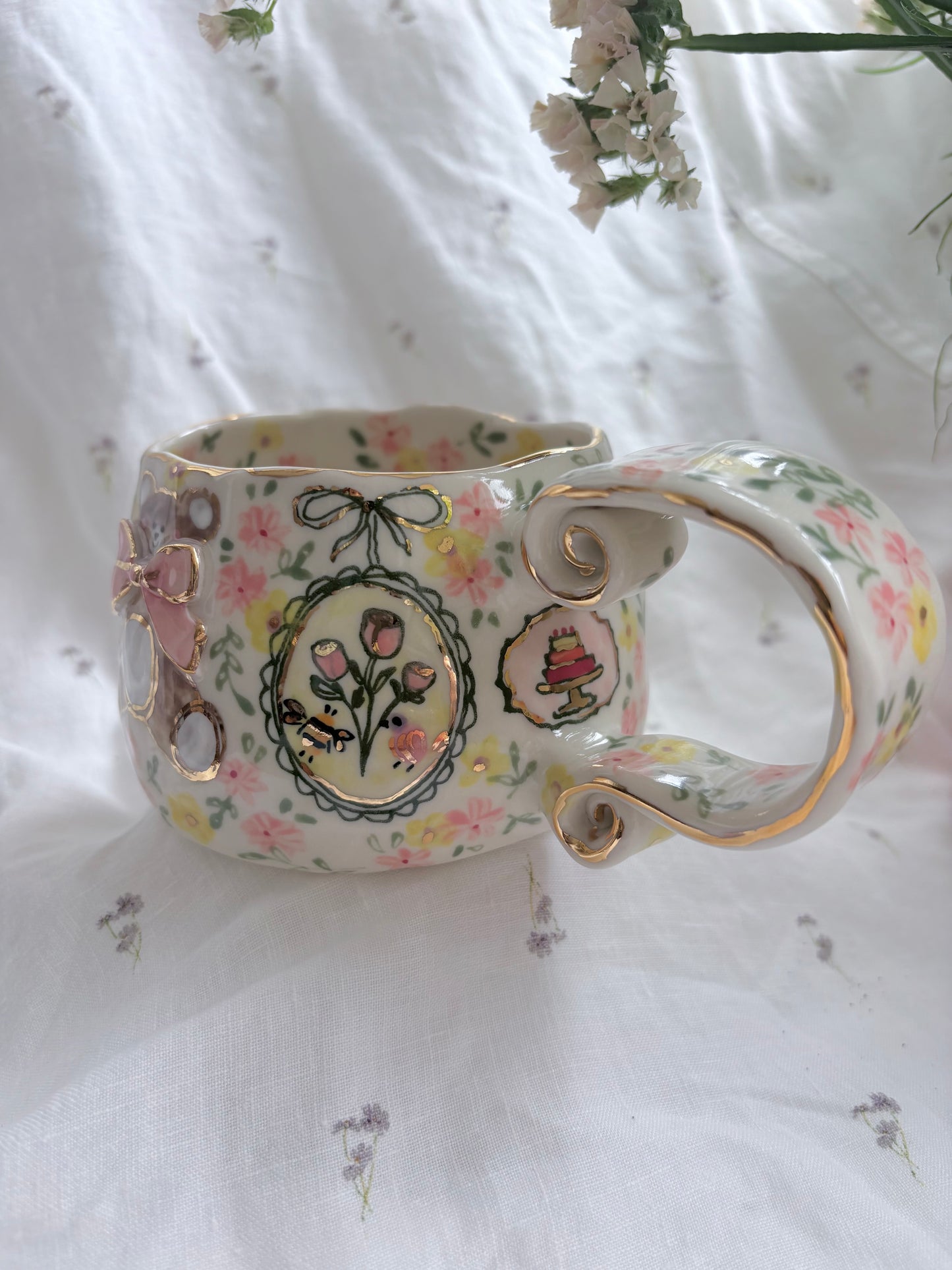 Miss January 💐 🧸💌✨14k Gold Lustre Item ✨