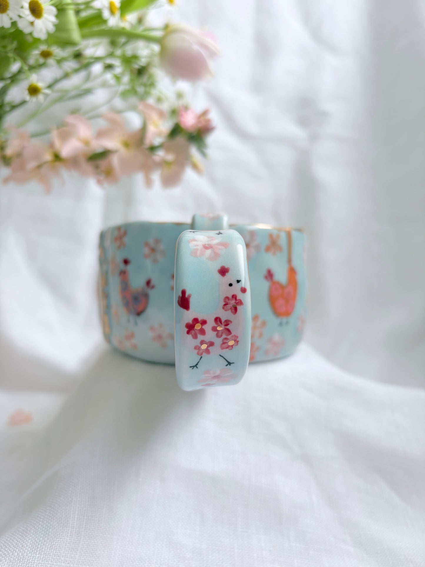 Sunday Morning 💐🐓✨14k Gold Lustre Item ✨
