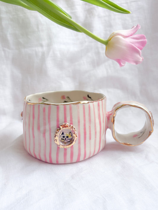 Candy Stripes Pet Gallery  🖼️  🌷 ✨14k Gold Lustre Item