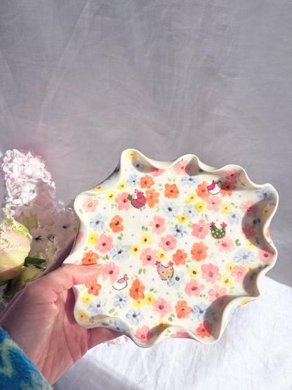 On the farm trinket dish 🐓🐣 ✨14k Gold Lustre Item ✨