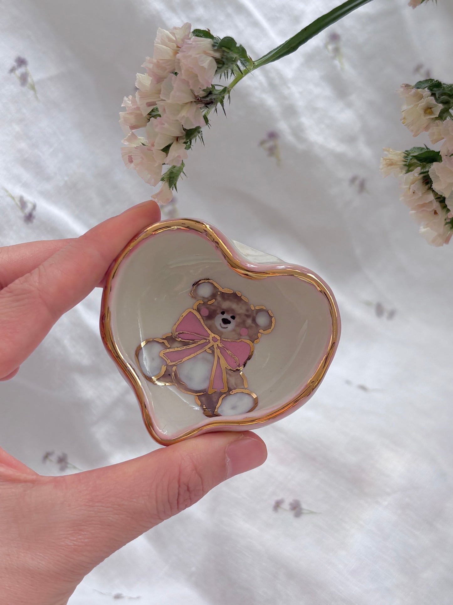 Honey Bear  Ring Dish 🧸✨14k Gold Lustre Item ✨ PRE-ORDER dispatch by end of February