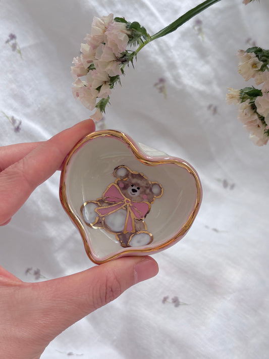 Honey Bear  Ring Dish 🧸✨14k Gold Lustre Item ✨ PRE-ORDER dispatch by end of February