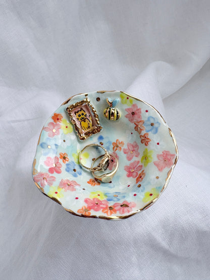 14k Gold Lustre Jewellery holder 🐈💐✨