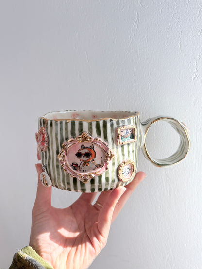 Candy Stripes Pet Gallery  🖼️ 💚 ✨14k Gold Lustre Item ✨