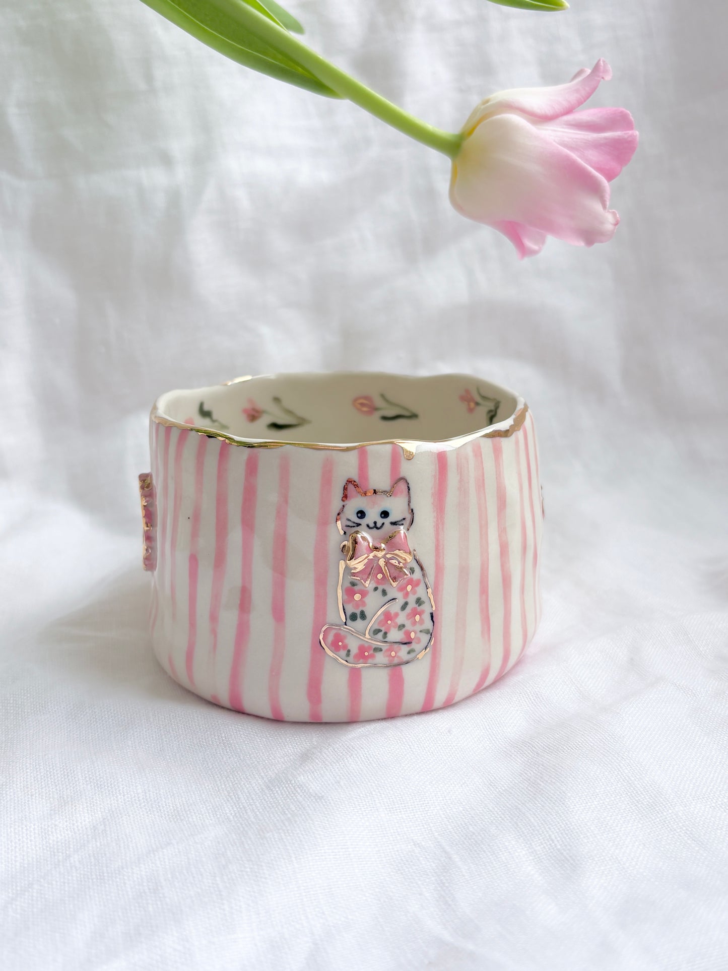 Candy Stripes Pet Gallery  🖼️  🌷 ✨14k Gold Lustre Item