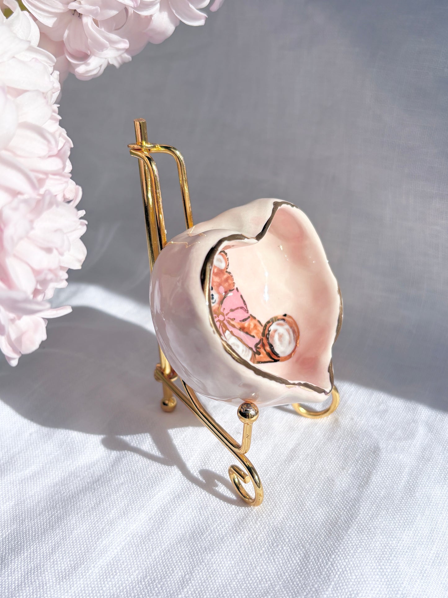 Honey Bear Heart Shaped Ring Dish 🧸 🎀