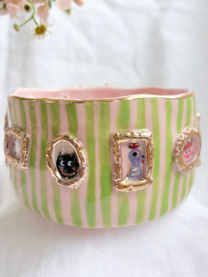 Candy Stripes Pet Gallery  🖼️ 💚 ✨14k Gold Lustre Item ✨