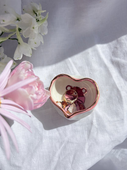 Honey Bear Heart Shaped Ring Dish 🧸 🎀