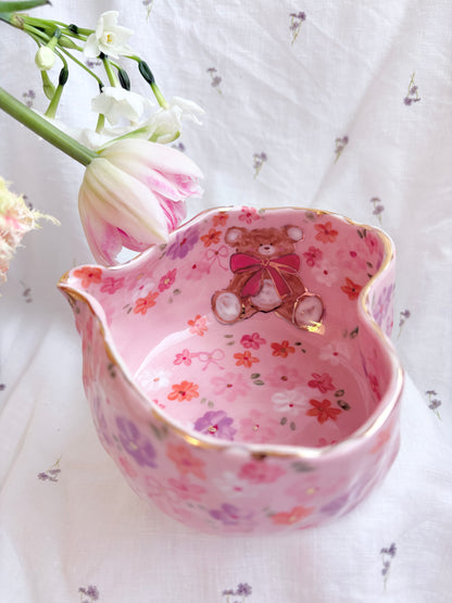 14k Gold Lustre Matcha Bowl 🎀 🧸Honey Bear
