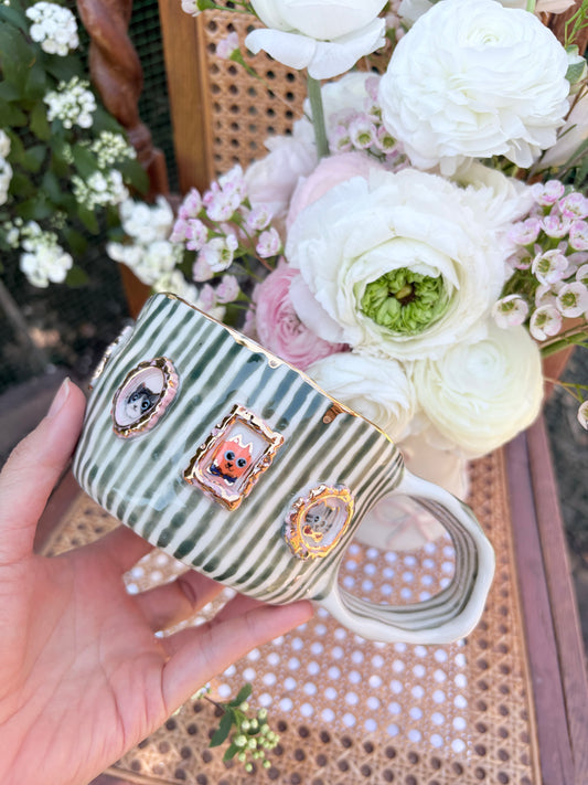 Candy Stripes Pet Gallery  🖼️ 💚 ✨14k Gold Lustre Item ✨