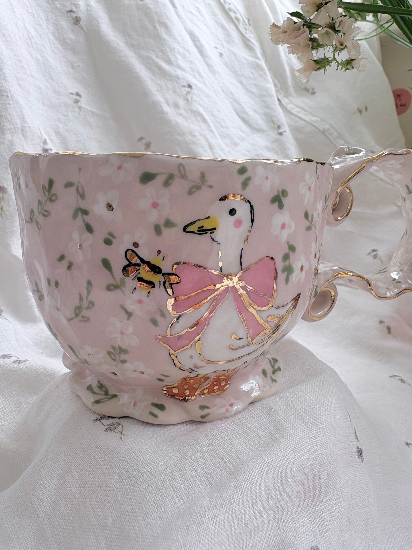 Fairy Goose 🦆 🎀 ✨14k Gold Lustre Item ✨