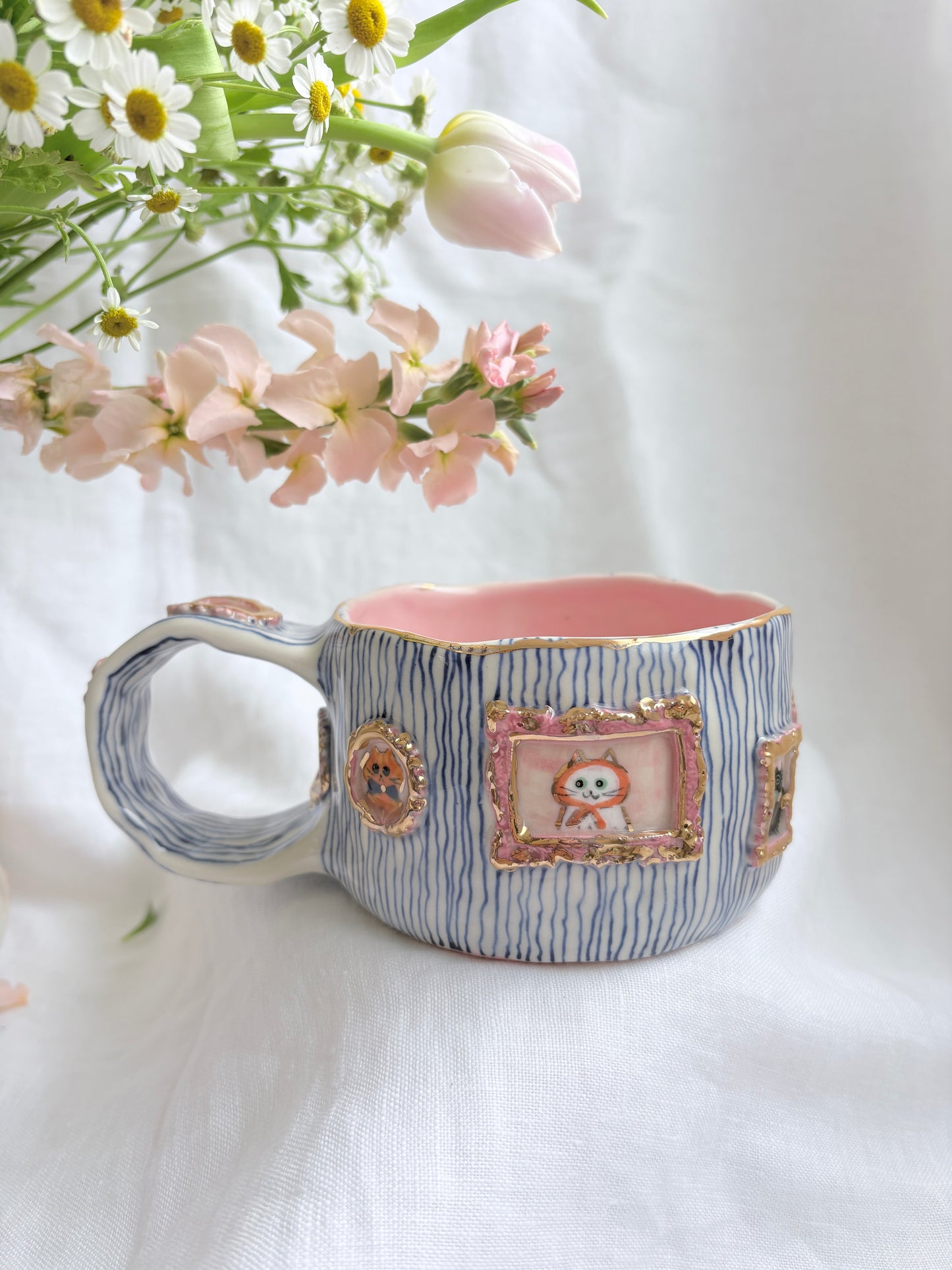 Candy Stripes Pet Gallery  🖼️ 💙 ✨14k Gold Lustre Item ✨