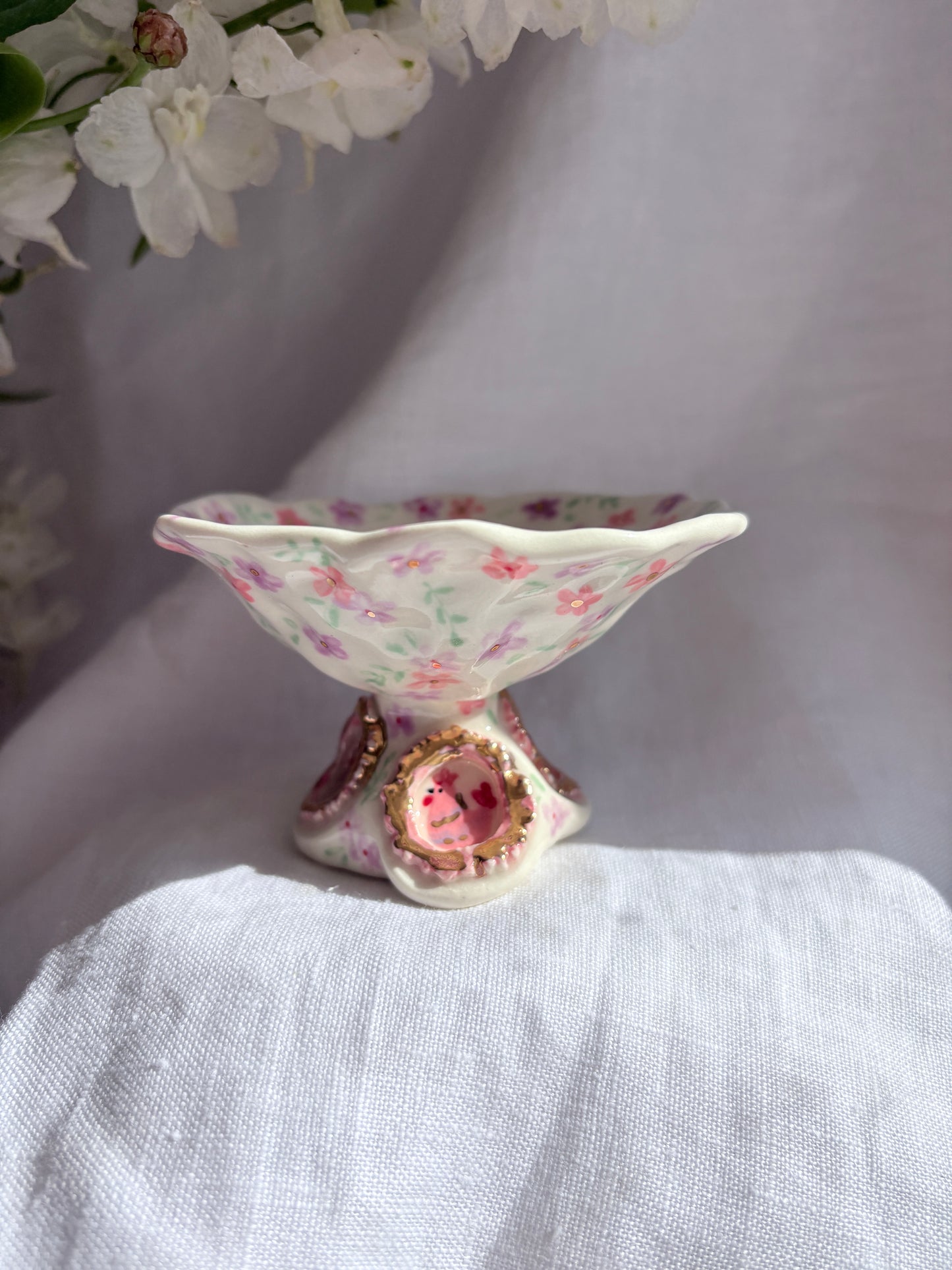 On the farm Ring Dish ✨14k Gold Lustre Item ✨