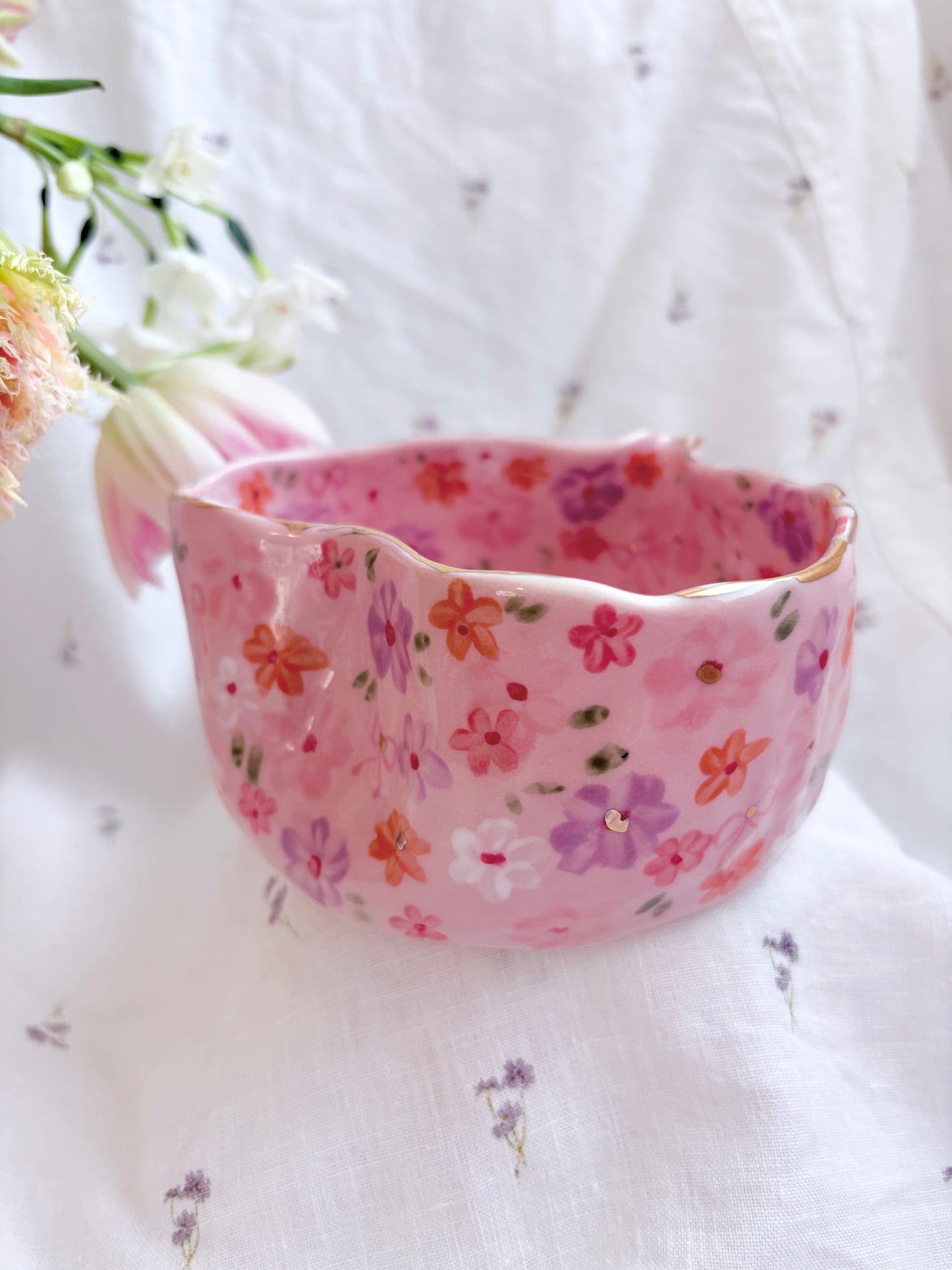 14k Gold Lustre Matcha Bowl 🎀 🧸Honey Bear