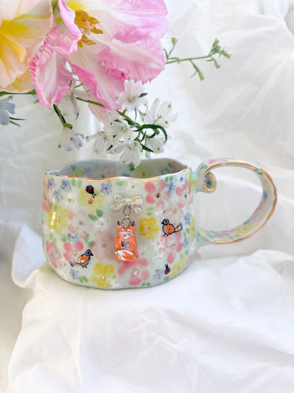 In The Forest 💐 🦊 🧚‍♀️🦜✨14k Gold Lustre Item ✨