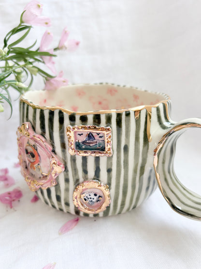 Candy Stripes Pet Gallery  🖼️ 💚 ✨14k Gold Lustre Item ✨