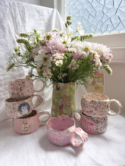 On the farm Vase 🐔💚✨14k Gold Lustre Item ✨