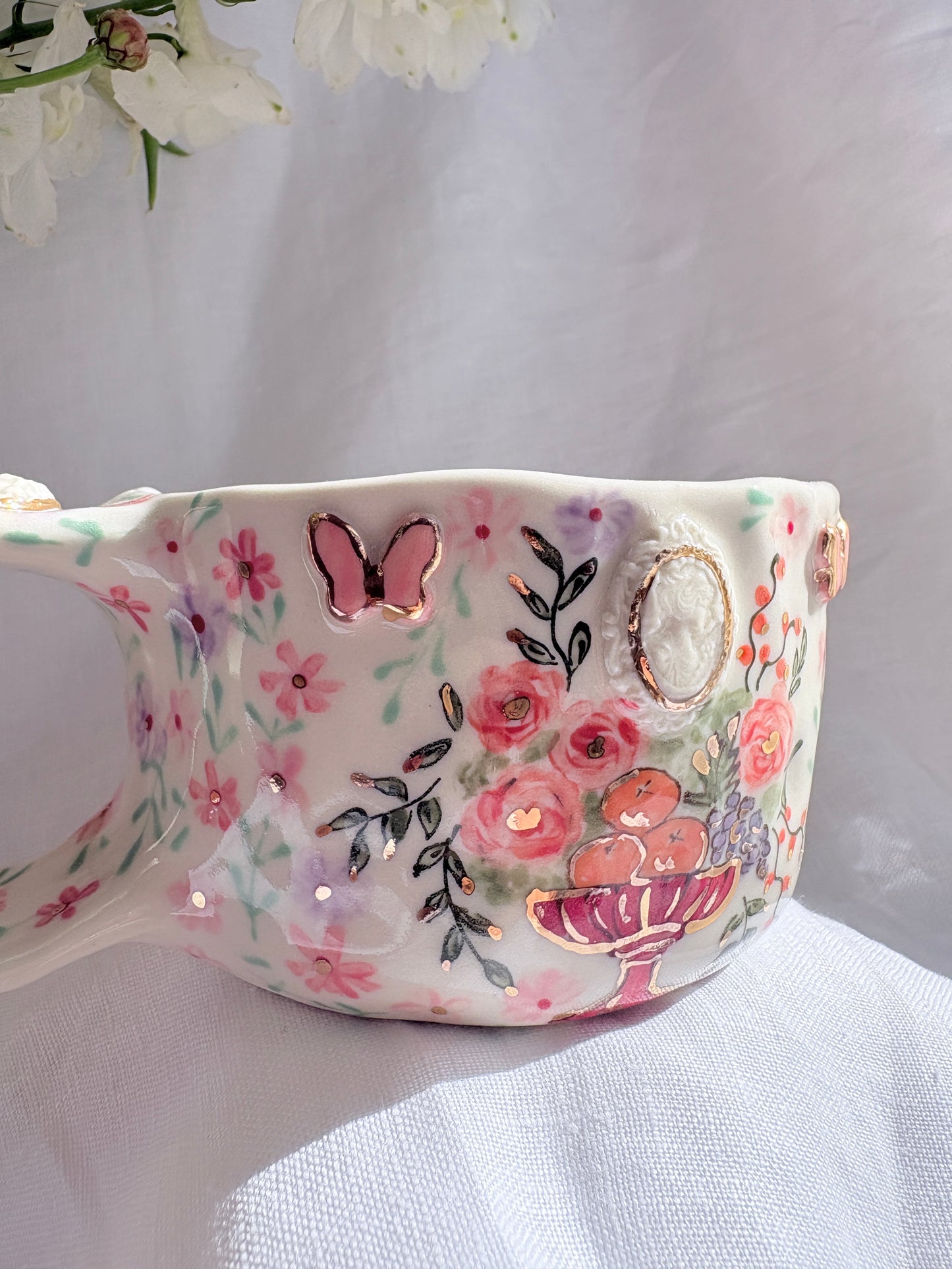 Sunday Morning 🧚‍♀️ 💐 Charm Mug ✨14k Gold Lustre Item ✨