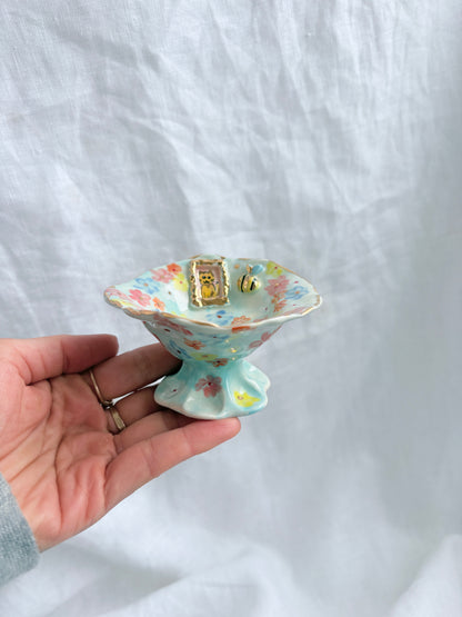 14k Gold Lustre Jewellery holder 🐈💐✨