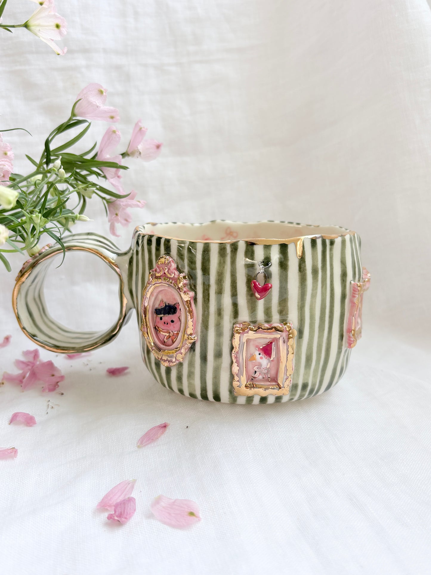 Candy Stripes Pet Gallery  🖼️ 💚 ✨14k Gold Lustre Item ✨