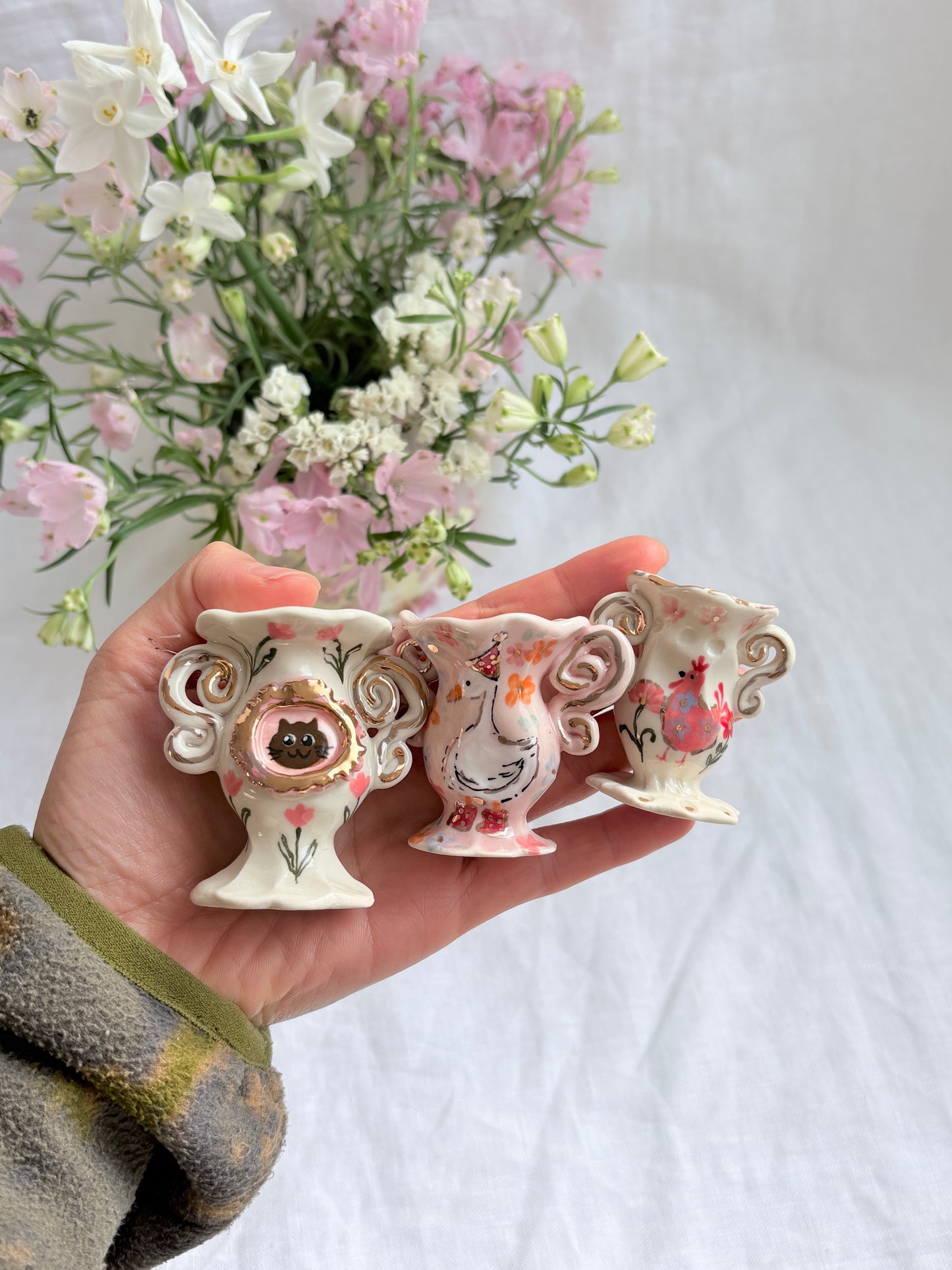 Miniature Vase ✨14k Gold Lustre Item ✨