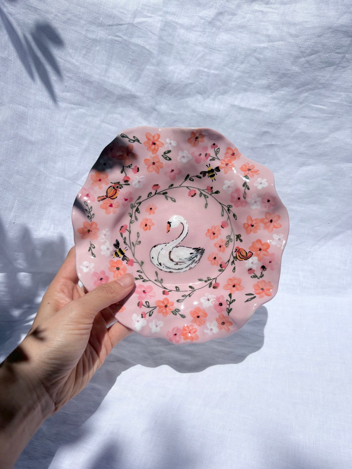 Swan Lake Trinket 🦢💗✨14k Gold Lustre Item ✨