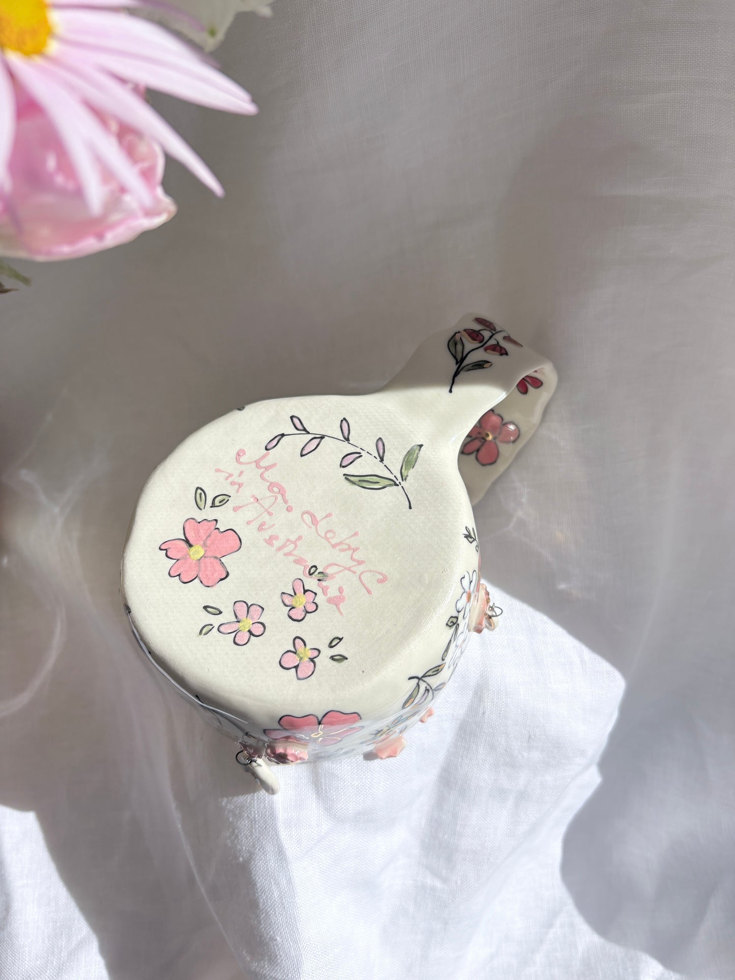 Fairy Garden Charm Mug 🧚‍♀️ 💐✨14k Gold Lustre Item ✨