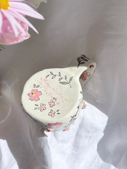 Fairy Garden Charm Mug 🧚‍♀️ 💐✨14k Gold Lustre Item ✨