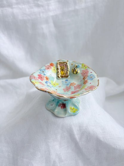 14k Gold Lustre Jewellery holder 🐈💐✨