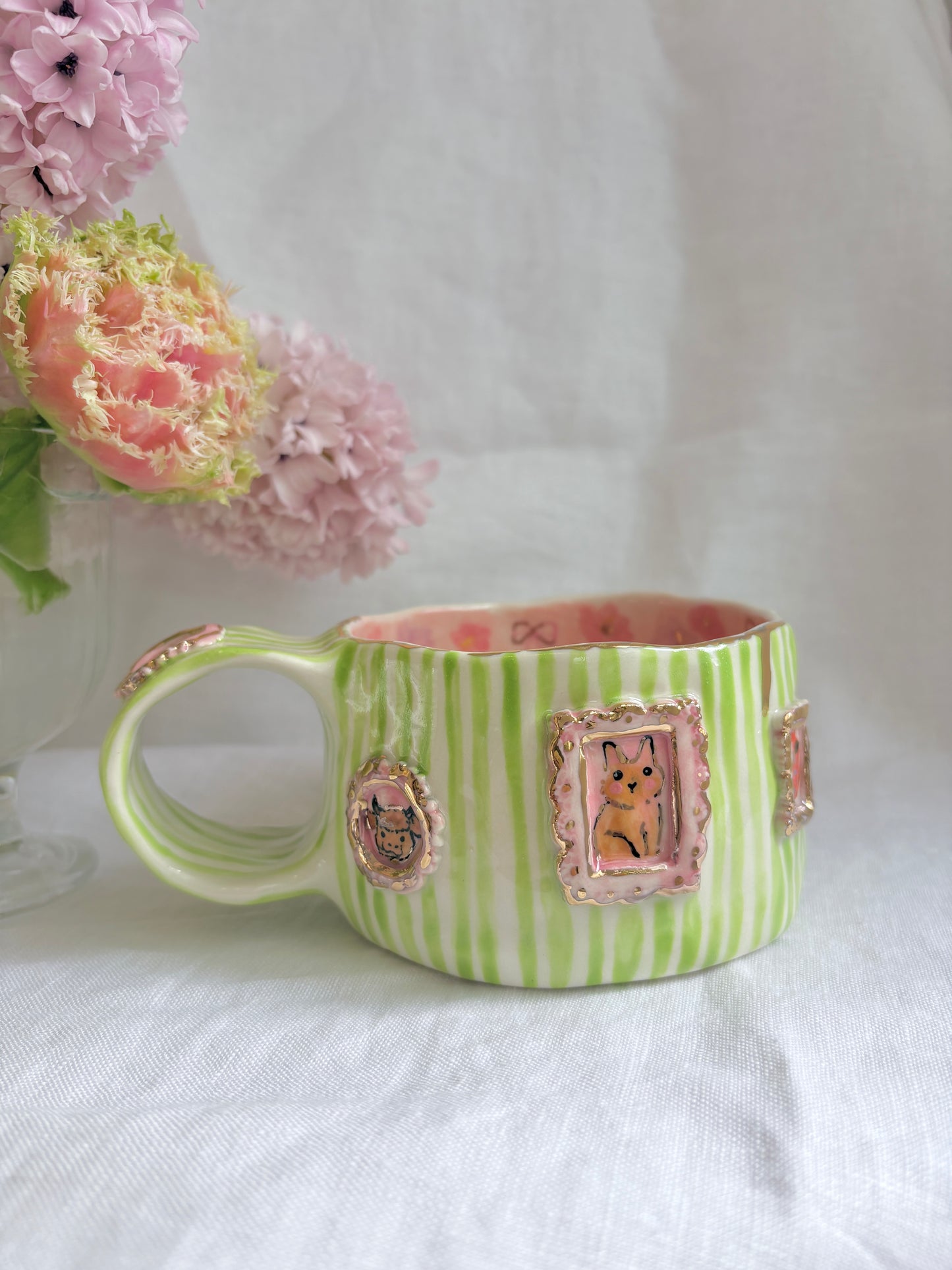 Candy Stripes Pet Gallery  🖼️ 💚 ✨14k Gold Lustre Item ✨
