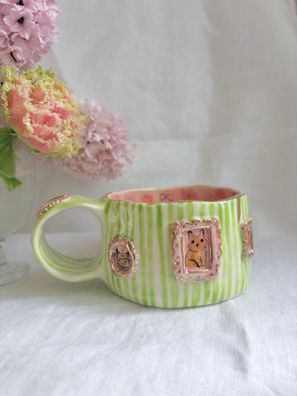 Candy Stripes Pet Gallery  🖼️ 💚 ✨14k Gold Lustre Item ✨